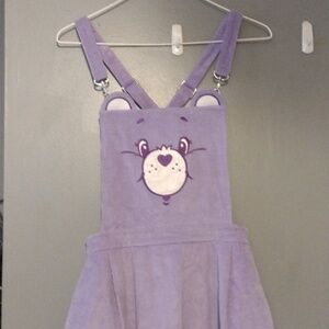 DOLLS kill x Care Bears Lilac Corduroy Pinafore Romper Mini Dress